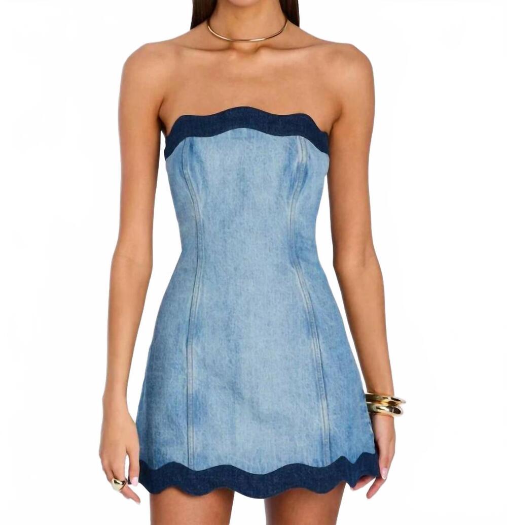 NEW RETROFETE seluna denim dress in montana mix
